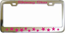 Shining Stars Chrome License Frame